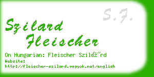 szilard fleischer business card